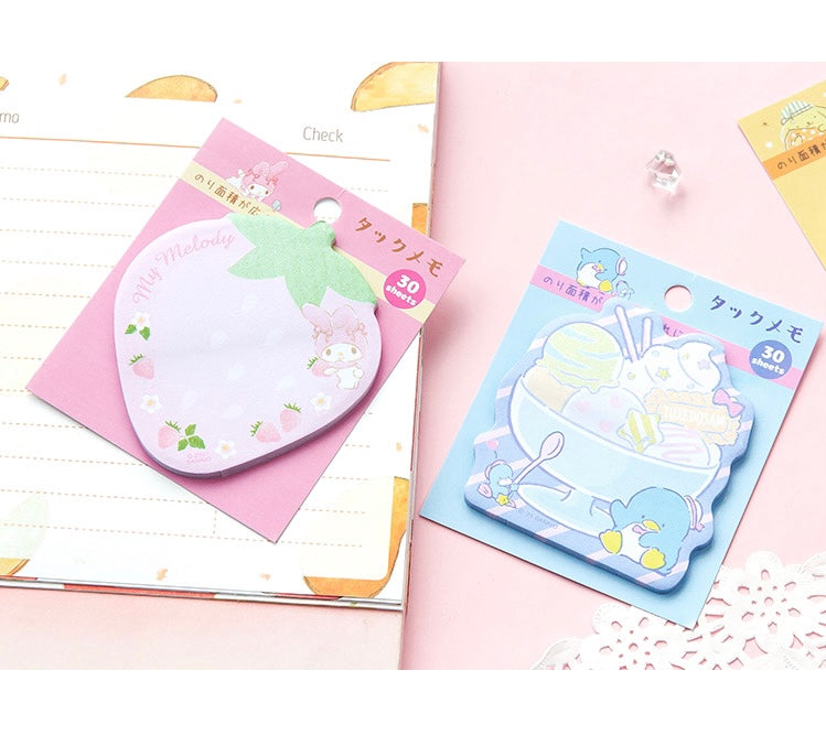 Sanrio Japan Mini Memo Pad Part 5 | Hello Kitty My Melody Kuromi Cinnamoroll Pompompurin Pochacco Hangyodon Tuxedosam - 30Sheets KawaiiGiftLand