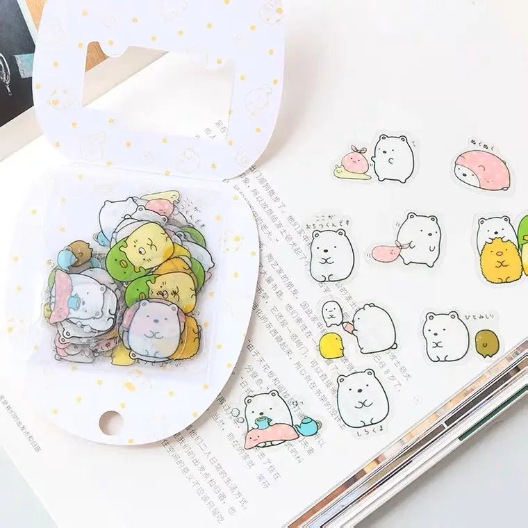 San-X Sumikko Gurashi Sticker Set | Shirokuma Neko Penguin? Tonkatsu - 10 Style 50 Pieces