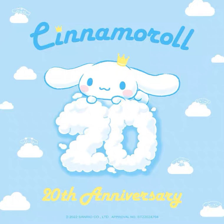 Sanrio Cinnamoroll 20th Annversary 925 Sterling Silver Ring Gold & Silver with Ring Box KawaiiGiftLand