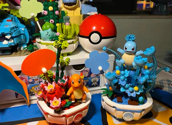 Pokemon Jigglypuff Flowerpot Potted Plant Building Blocks Toy Collections KawaiiGiftLand