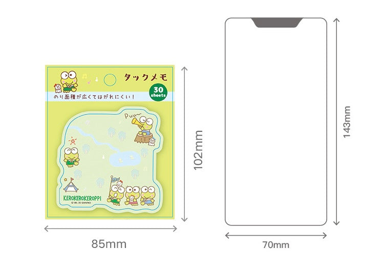 Sanrio Japan Mini Memo Pad Part 4 | Hello Kitty My Melody Little Twin Stars Wish me mell Pochacco Keroppi - 30Sheets KawaiiGiftLand