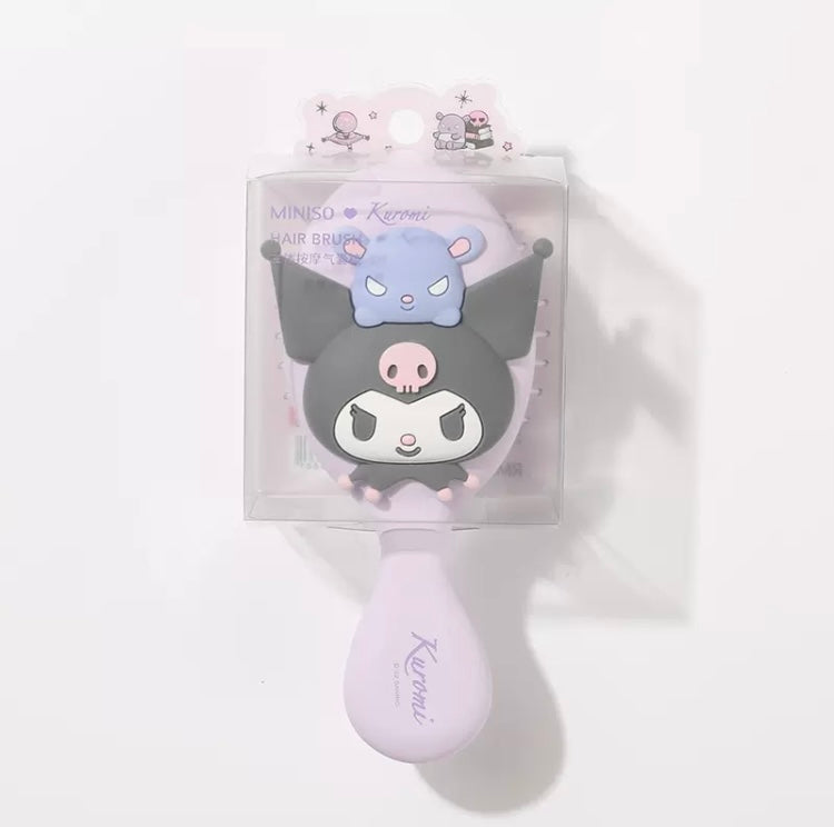 Sanrio My Melody Kuromi Cinnamoroll Pochacco with Friend Mini Paddle Brush Comb KawaiiGiftLand