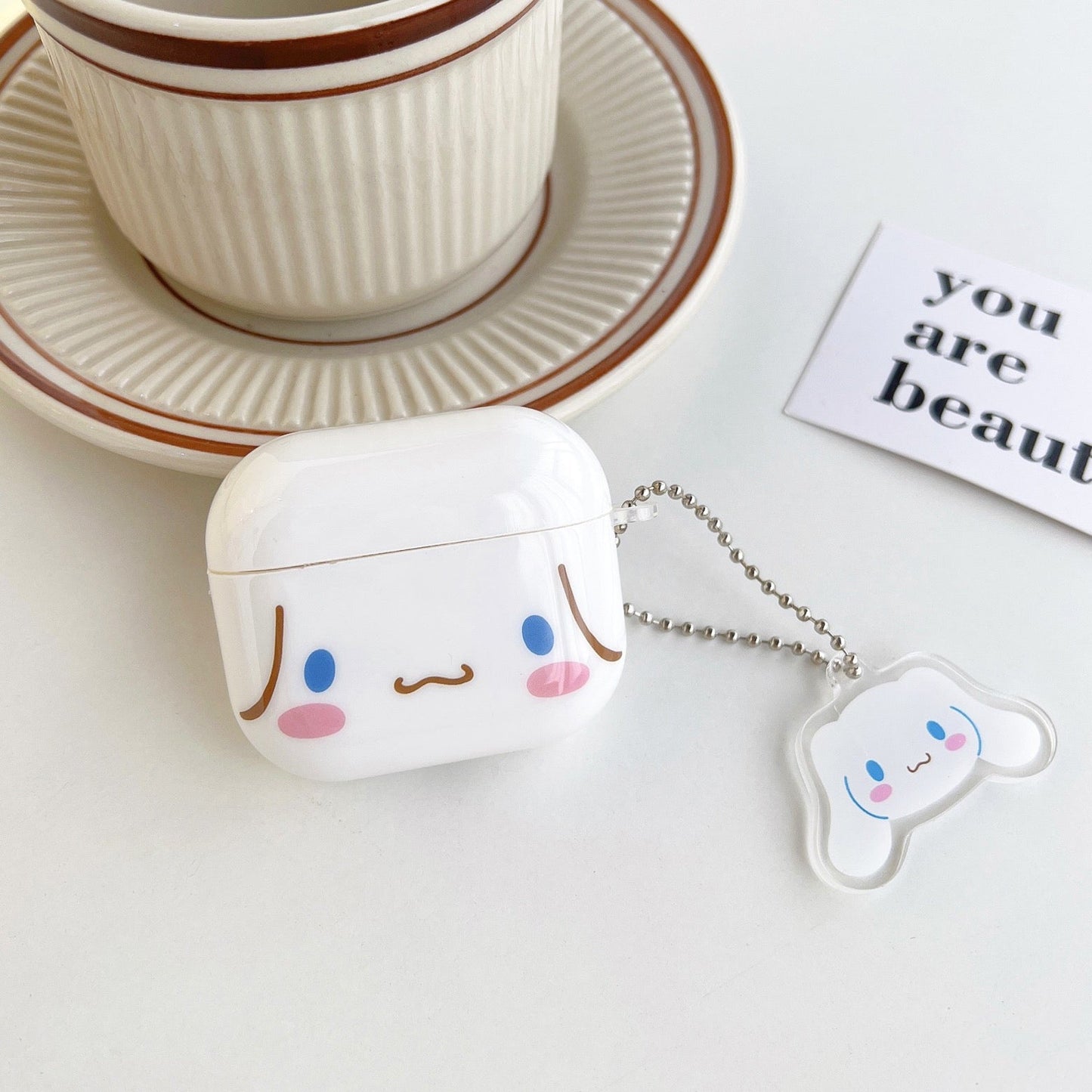 Japanese Cartoon Hello Kitty Cinnamoroll Simple Big Head AirPods AirPodsPro AirPods3 Case KawaiiGiftLand