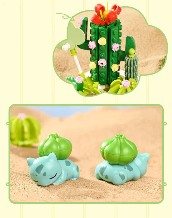 Pokemon Bulbasaur Flowerpot Potted Plant Building Blocks Toy Collections KawaiiGiftLand