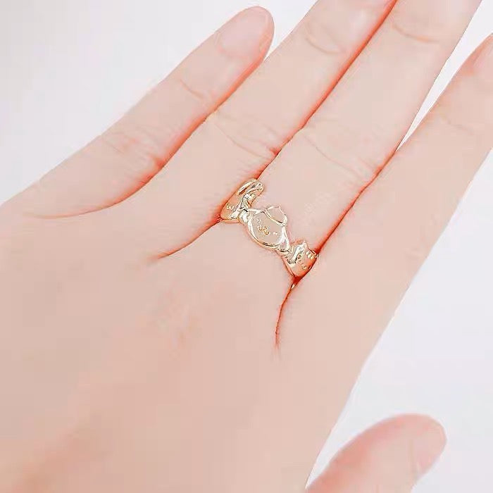 Sanrio Pompompurin 925 Sterling Silver Ring Gold & Silver with Ring Box KawaiiGiftLand