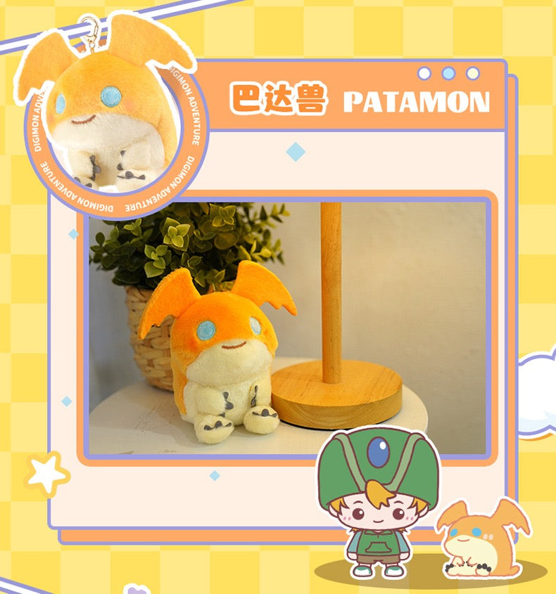 Digimon Adventure Digital Monster Mini Plush Keychain I Agumon Gabumon Piyomon Gomamon Palmon Patamon Tentomon Tailmon - Bag Charm On Hand Plush Mystery Blind Box KawaiiGiftLand