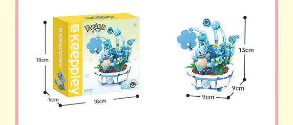 Pokemon Squartle Flowerpot Potted Plant Building Blocks Toy Collections KawaiiGiftLand