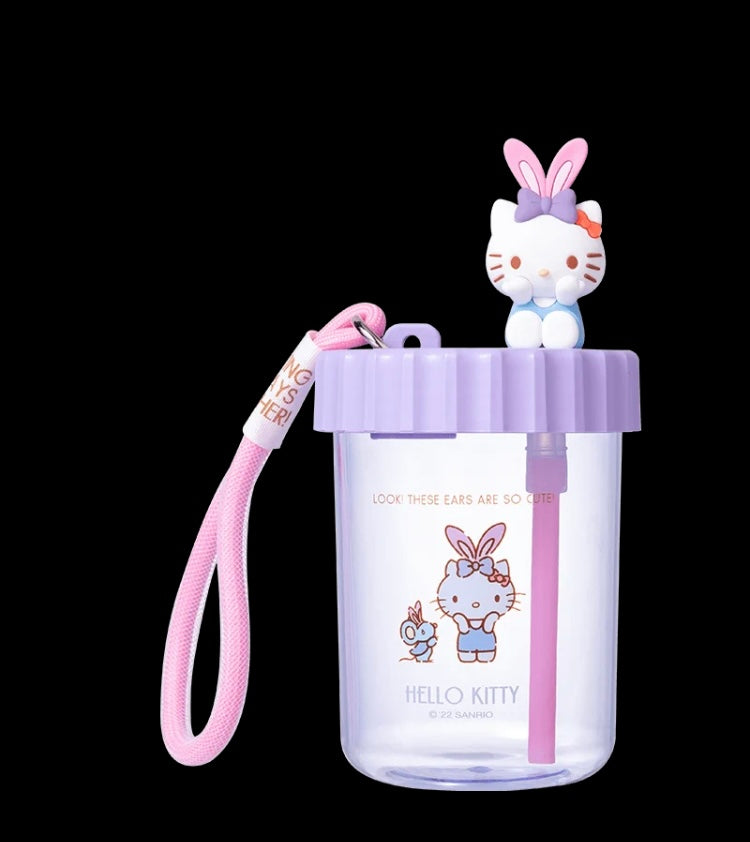 Sanrio 520ml Hand-Rope Sippy Cup Hello Kitty My Melody Cinnamoroll Pochacco - for Cool Drink KawaiiGiftLand