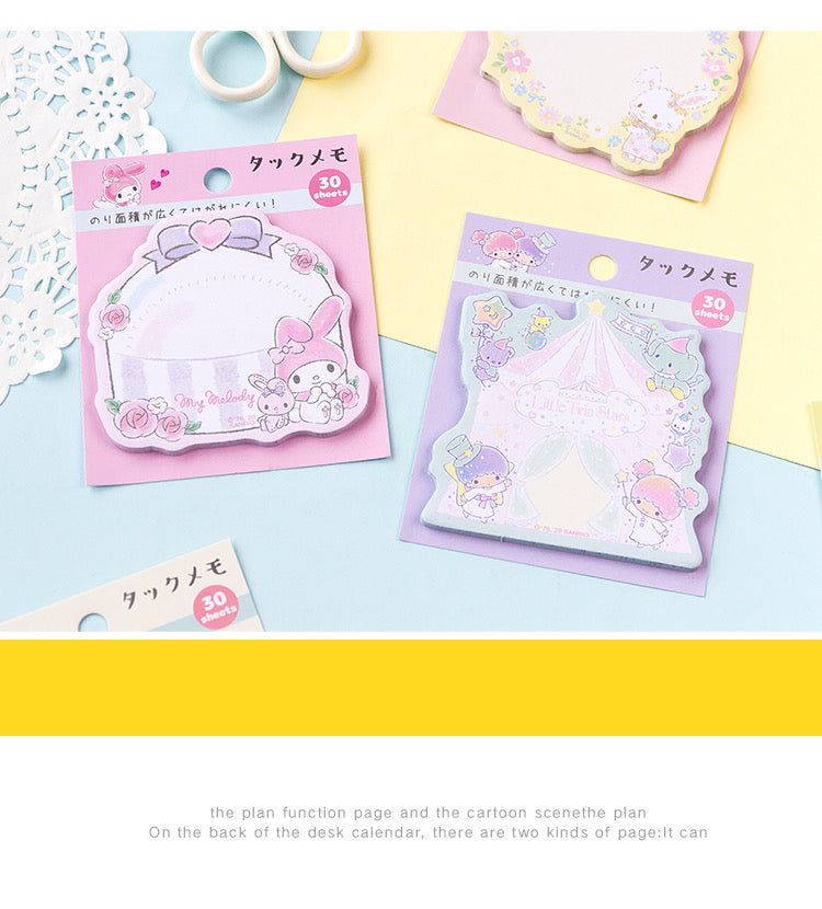 Sanrio Japan Mini Memo Pad Part 4 | Hello Kitty My Melody Little Twin Stars Wish me mell Pochacco Keroppi - 30Sheets KawaiiGiftLand