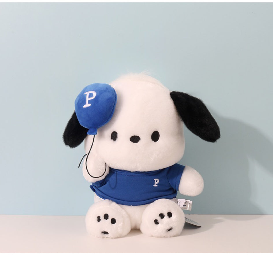 Sanrio Pochacco Blue & Red Balloon Plush Doll | 40cm 30cm 20cm - Girlfriend Children Gift KawaiiGiftLand