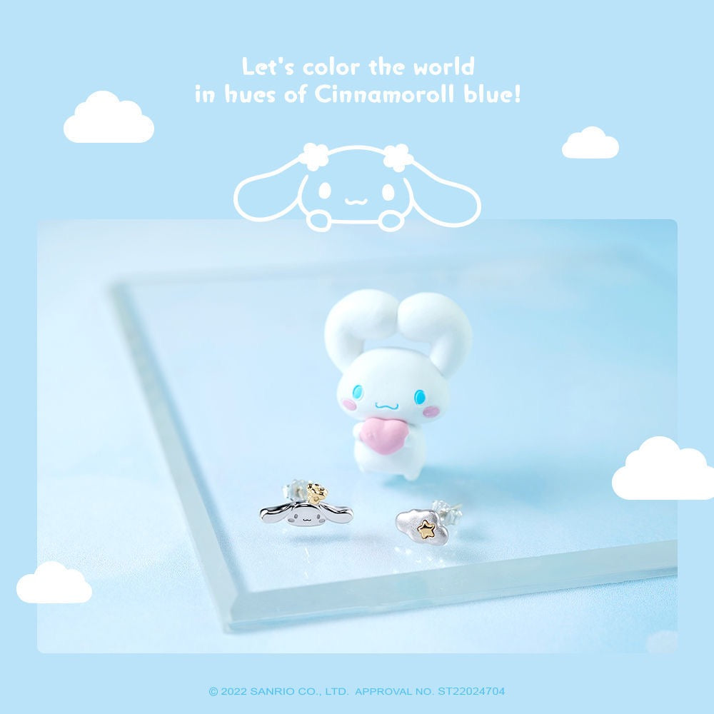Sanrio Cinnamoroll 20th Annversary 925 Silver Earrings with Box KawaiiGiftLand