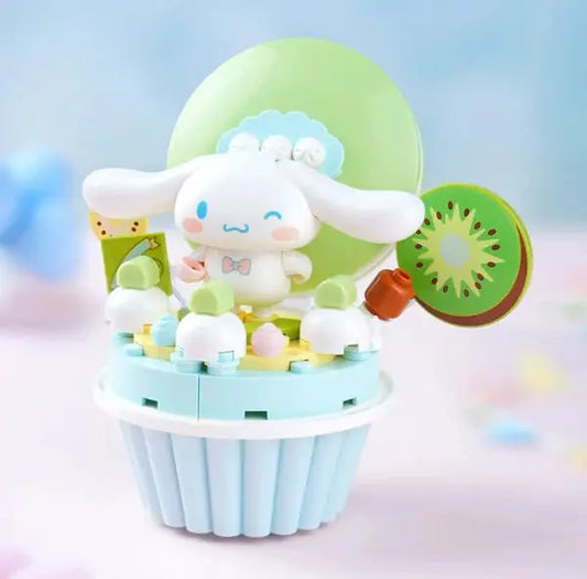 Sanrio Cinnamoroll Dessert Kiwi Cake Building Blocks Toy Collections