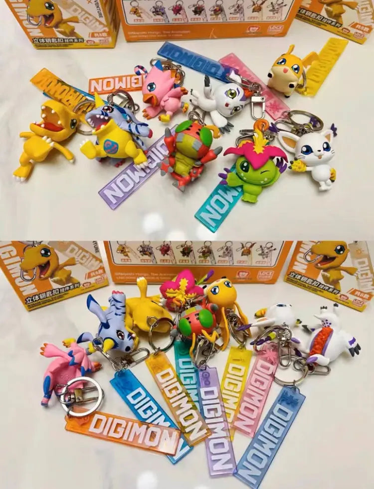 Mystery Blind Box Digimon Adventure Digital Monster Keychain I Agumon Gabumon Piyomon Gomamon Palmon Patamon Tentomon Tailmon - Figures Toy Collections Bag Charm