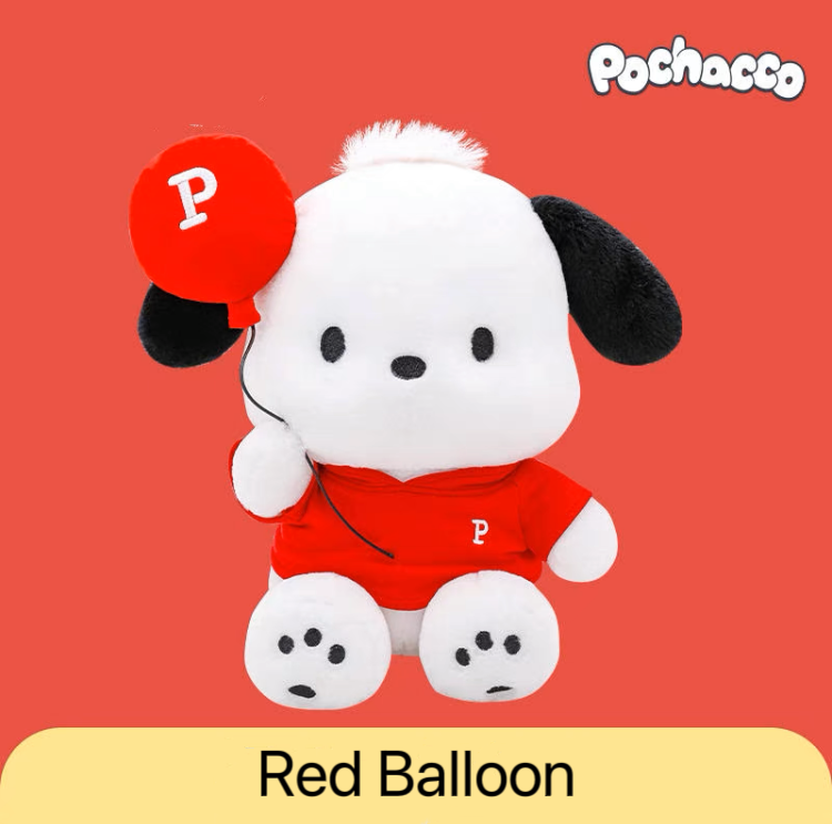 Sanrio Pochacco Blue & Red Balloon Plush Doll | 40cm 30cm 20cm - Girlfriend Children Gift KawaiiGiftLand