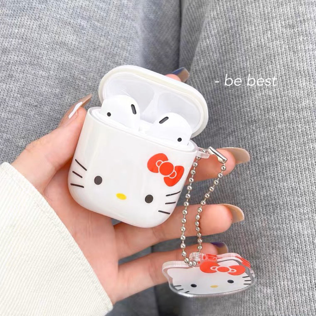 Japanese Cartoon Hello Kitty Cinnamoroll Simple Big Head AirPods AirPodsPro AirPods3 Case KawaiiGiftLand