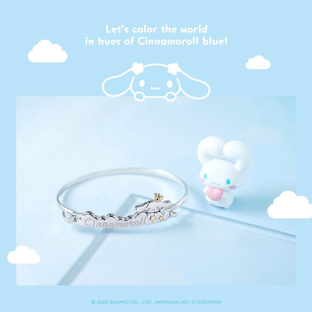 Sanrio Cinnamoroll 20th Annversary 925 Sterling Silver Bracelet with Box KawaiiGiftLand