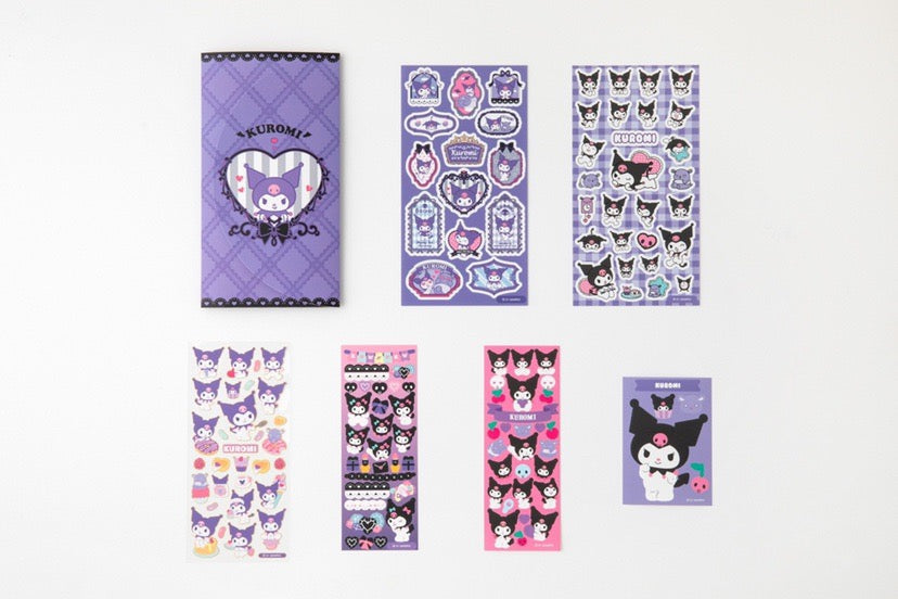 Sanrio Sticket Set | Hello Kitty My Melody Kuromi Cinnamoroll Pompompurin Pochacco - Set of 6pcs Stickers Children Gift KawaiiGiftLand