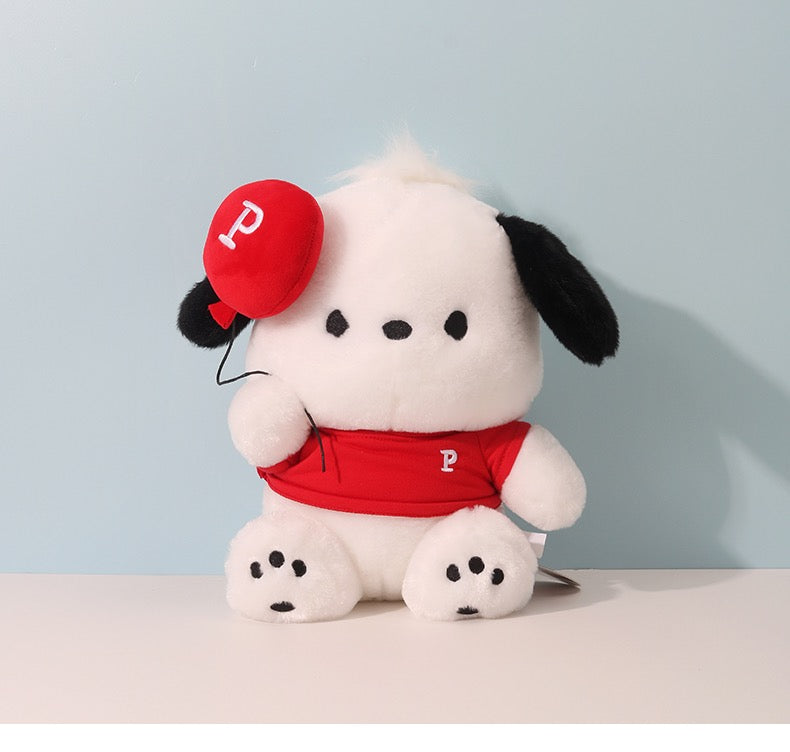 Sanrio Pochacco Blue & Red Balloon Plush Doll | 40cm 30cm 20cm - Girlfriend Children Gift KawaiiGiftLand