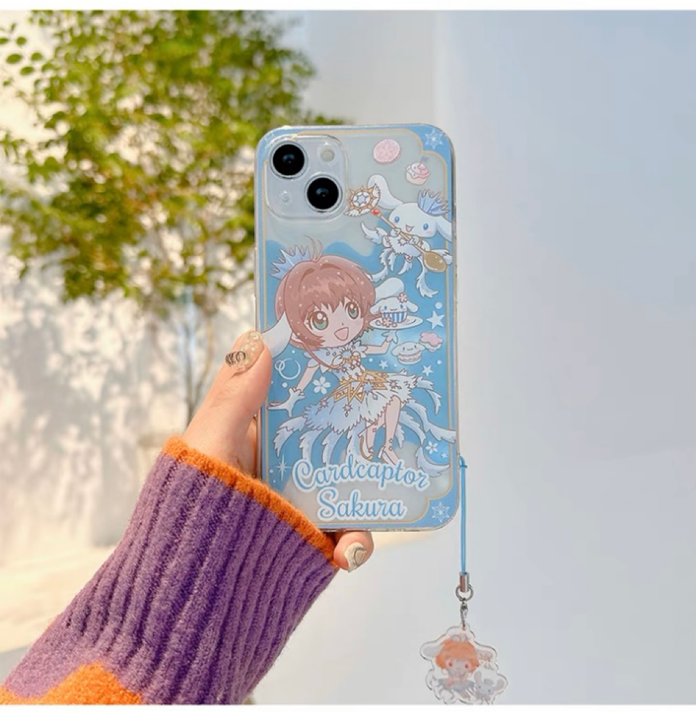 Clean Japanese Cartoon CardCaptorSakura Cafe Maid with KT MM KU CN PN iPhone Case 6 7 8 PLUS SE2 XS XR X 11 12 13 14 15 16 Pro Promax 12mini 13mini KawaiiGiftLand