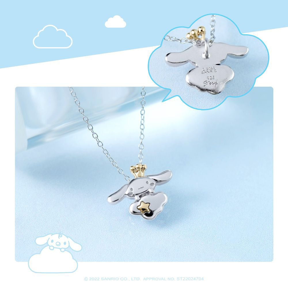 Sanrio Cinnamoroll 20th Annversary 925 Silver Necklace with Box KawaiiGiftLand