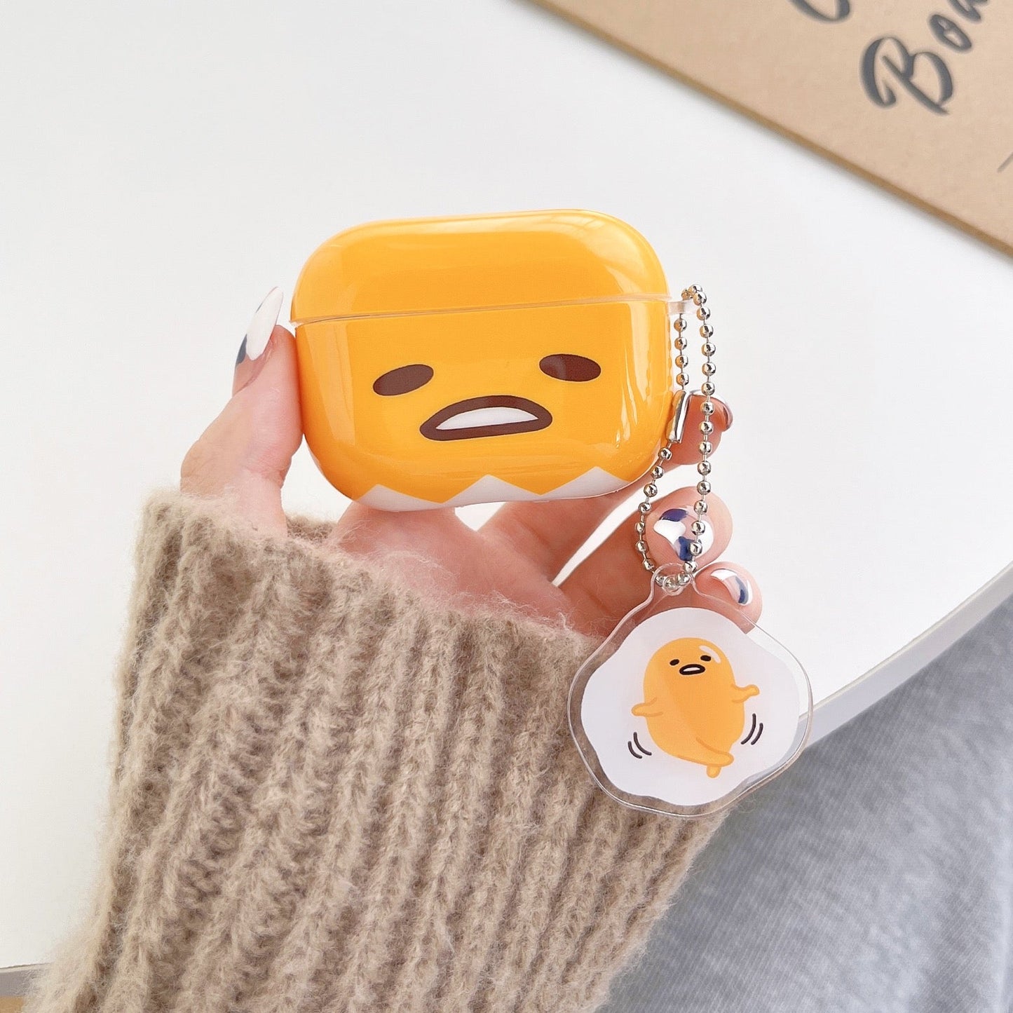 Japanese Cartoon Keroppi Gudetama Simple Big Head AirPods AirPodsPro AirPods3 Case KawaiiGiftLand