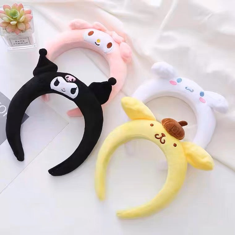 Sanrio Character Headband | My Melody Kuromi Cinnamoroll Pompompuirn - Headband and Hair Accessory Outfits KawaiiGiftLand