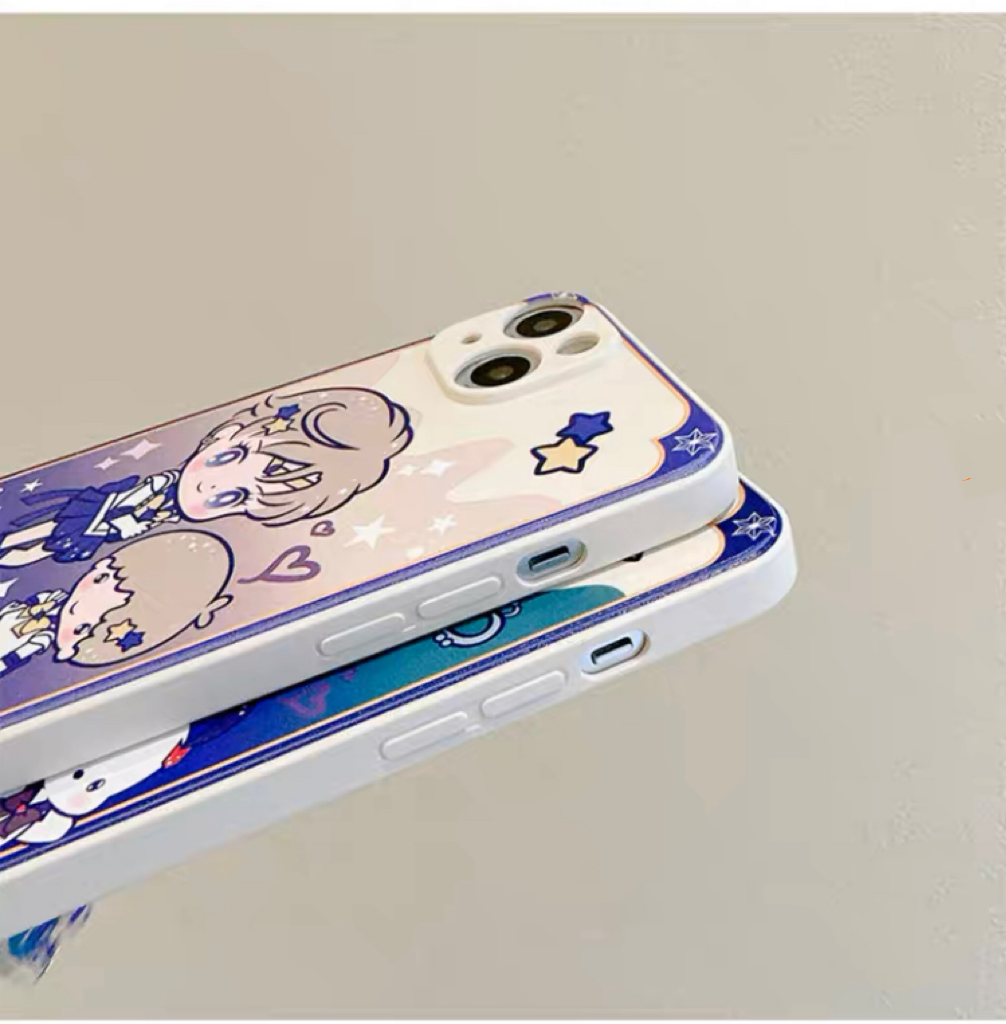 White Japanese Cartoon Sailor Girl X Little Twin Stars Piano PC iPhone Case 6 7 8 PLUS SE2 XS XR X 11 12 13 14 15 16 Pro Promax 12mini 13mini KawaiiGiftLand