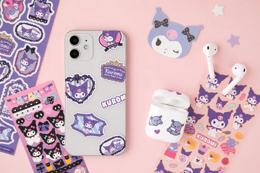 Sanrio Sticket Set | Hello Kitty My Melody Kuromi Cinnamoroll Pompompurin Pochacco - Set of 6pcs Stickers Children Gift
