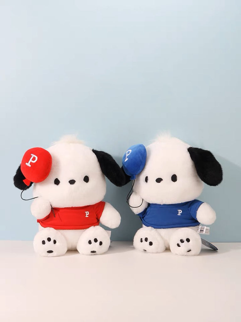 Sanrio Pochacco Blue & Red Balloon Plush Doll | 40cm 30cm 20cm - Girlfriend Children Gift KawaiiGiftLand