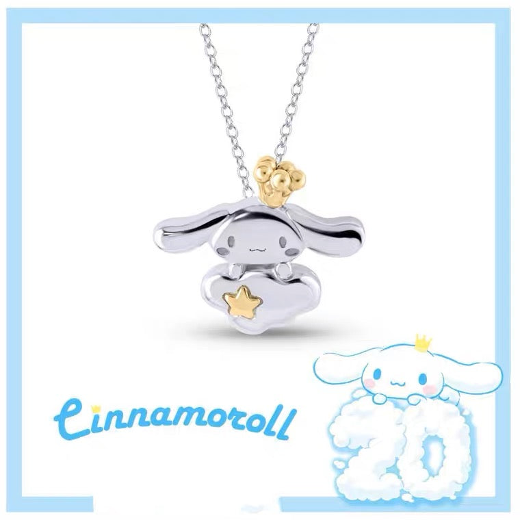 Sanrio Cinnamoroll 20th Annversary 925 Silver Necklace with Box KawaiiGiftLand