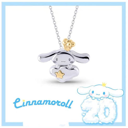 Sanrio Cinnamoroll 20th Annversary 925 Silver Necklace with Box KawaiiGiftLand