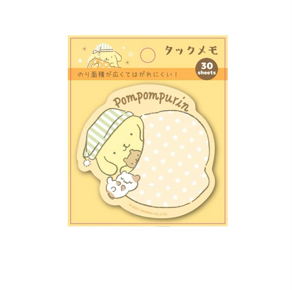 Sanrio Japan Mini Memo Pad Part 5 | Hello Kitty My Melody Kuromi Cinnamoroll Pompompurin Pochacco Hangyodon Tuxedosam - 30Sheets KawaiiGiftLand