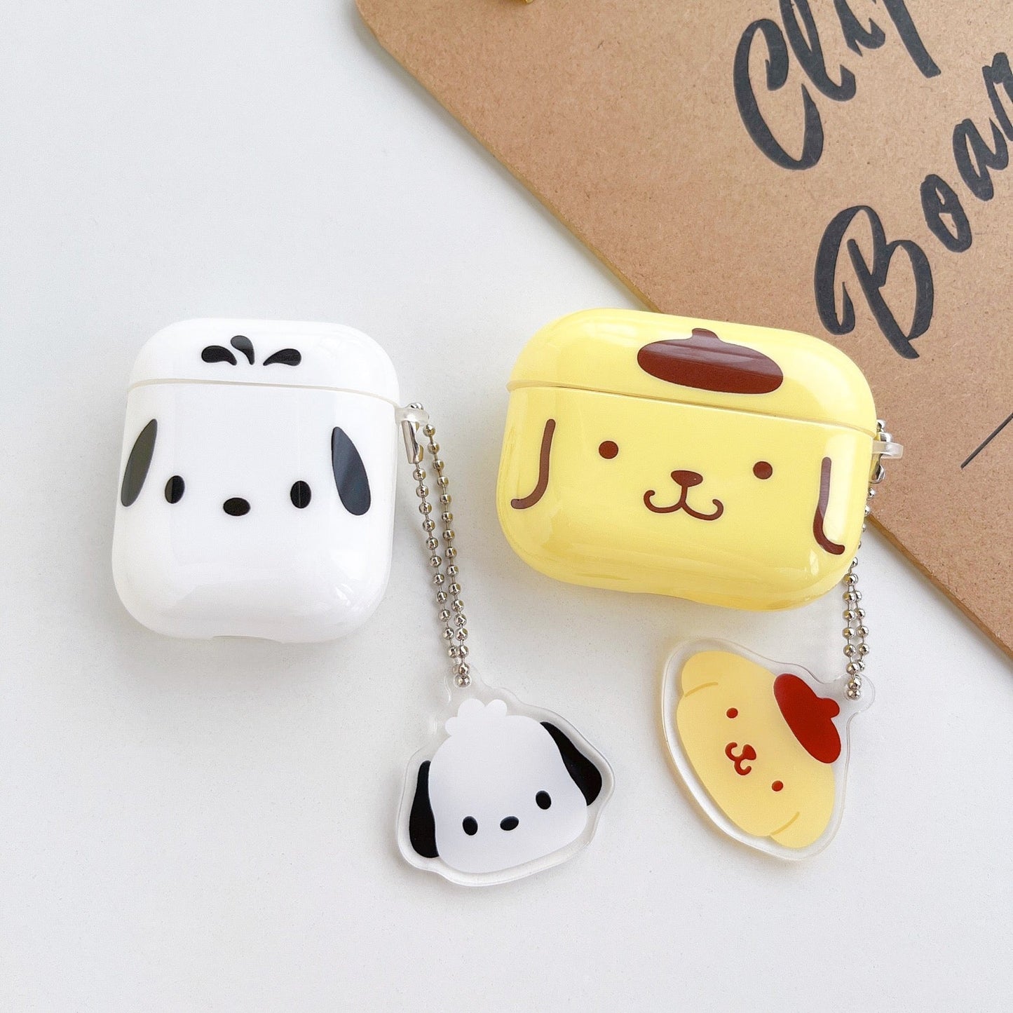 Japanese Cartoon Pompompurin Pochacco Simple Big Head AirPods AirPodsPro AirPods3 Case KawaiiGiftLand
