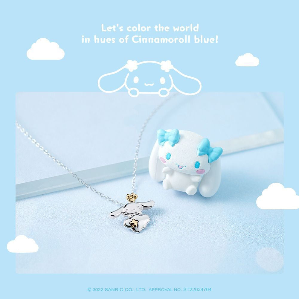 Sanrio Cinnamoroll 20th Annversary 925 Silver Necklace with Box KawaiiGiftLand