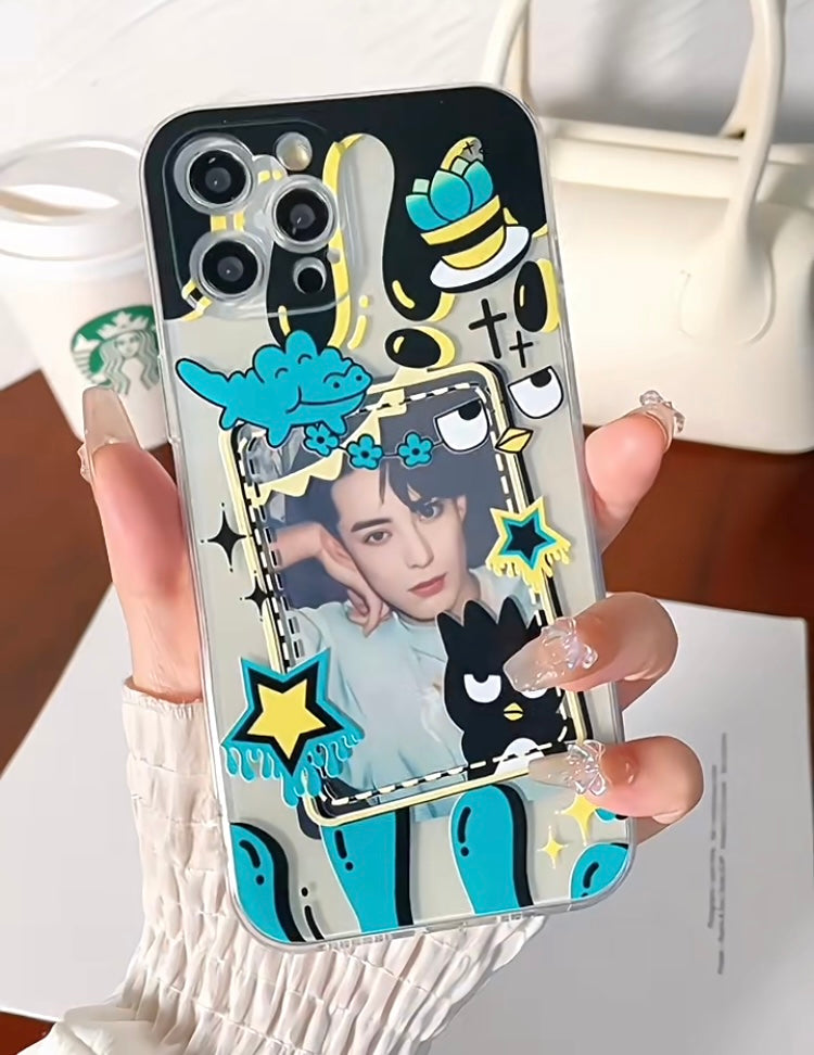 Japanese Cartoon Bad Badtz Maru XO with Dessert Photo Frame iPhone Case 6 7 8 PLUS SE2 XS XR X 11 12 13 14 15 16 Pro Promax 12mini 13mini KawaiiGiftLand