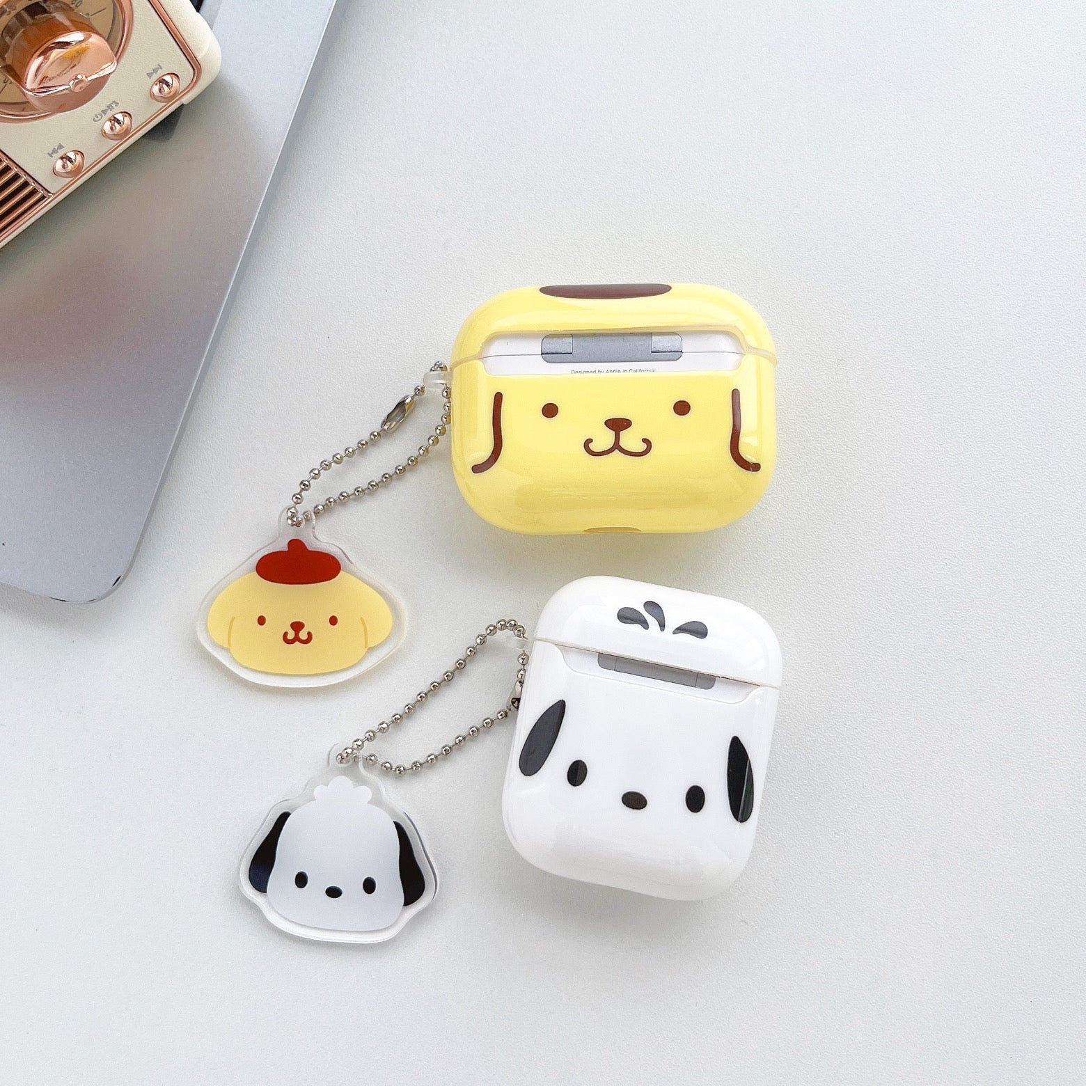 Japanese Cartoon Pompompurin Pochacco Simple Big Head AirPods AirPodsPro AirPods3 Case KawaiiGiftLand