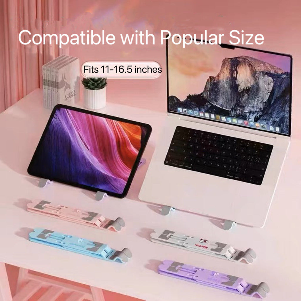 Sanrio Laptop Notebook iPad Multifunctional Stand Adjustable Lift Hello Kitty My Melody Kuromi Cinnamoroll KawaiiGiftLand