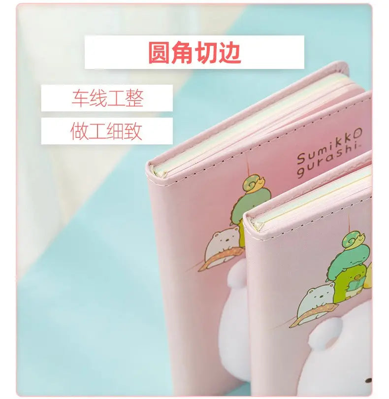 San-X Sumikko Gurashi Mini Stress Relief PU Toys with Notebook | Shirokuma Neko Penguin? - Colour Pages