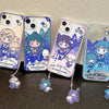 Japan Cartoon Sailor Moon x Sanrio with Phone Strap Clean Case | Little Twin Stars Piano Pochacco - Phone Case Samsung Galaxy Z Flip Fold 3 4 5 6 7