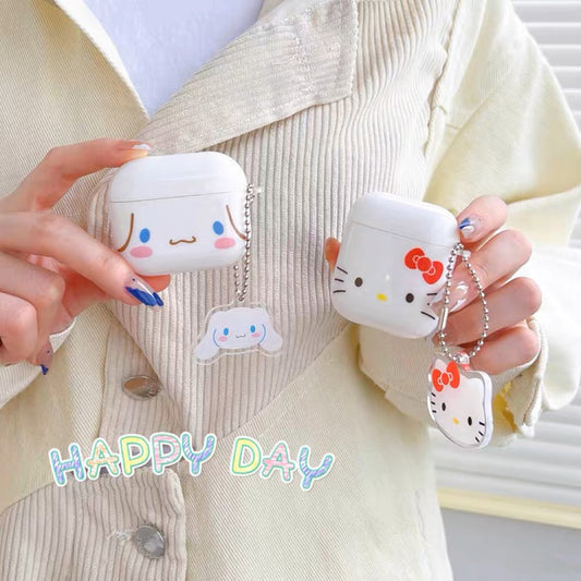 Japanese Cartoon Hello Kitty Cinnamoroll Simple Big Head AirPods AirPodsPro AirPods3 Case KawaiiGiftLand