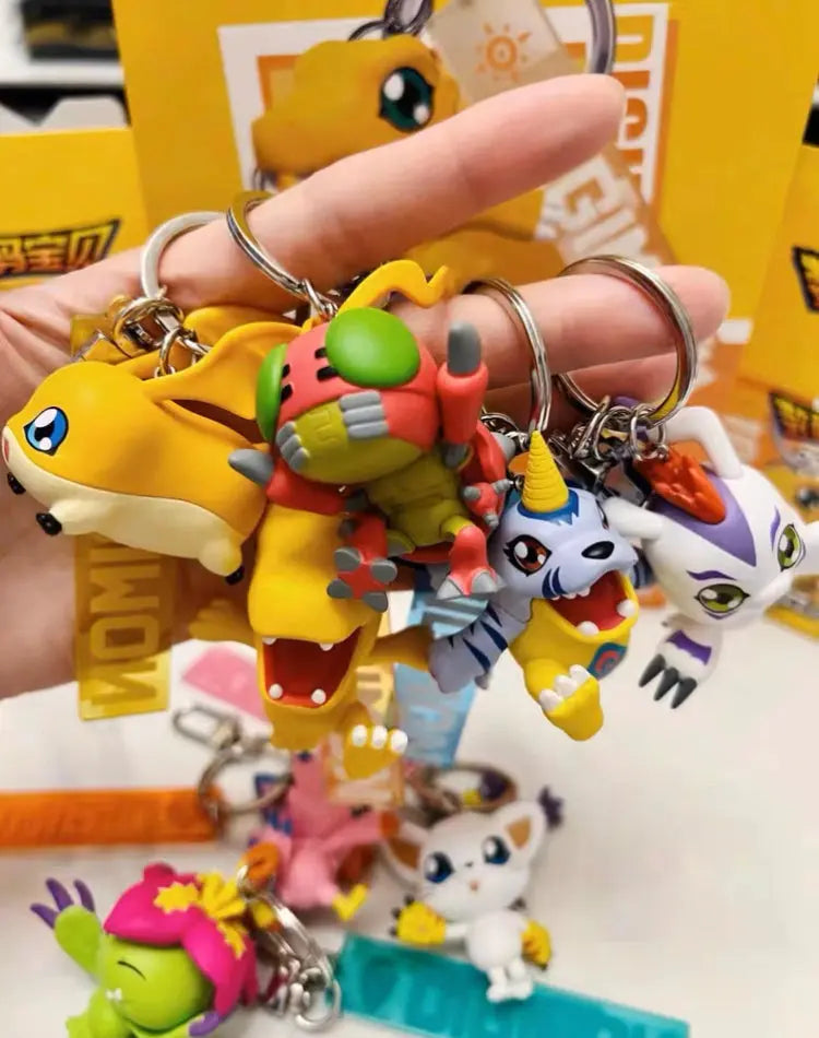 Mystery Blind Box Digimon Adventure Digital Monster Keychain I Agumon Gabumon Piyomon Gomamon Palmon Patamon Tentomon Tailmon - Figures Toy Collections Bag Charm