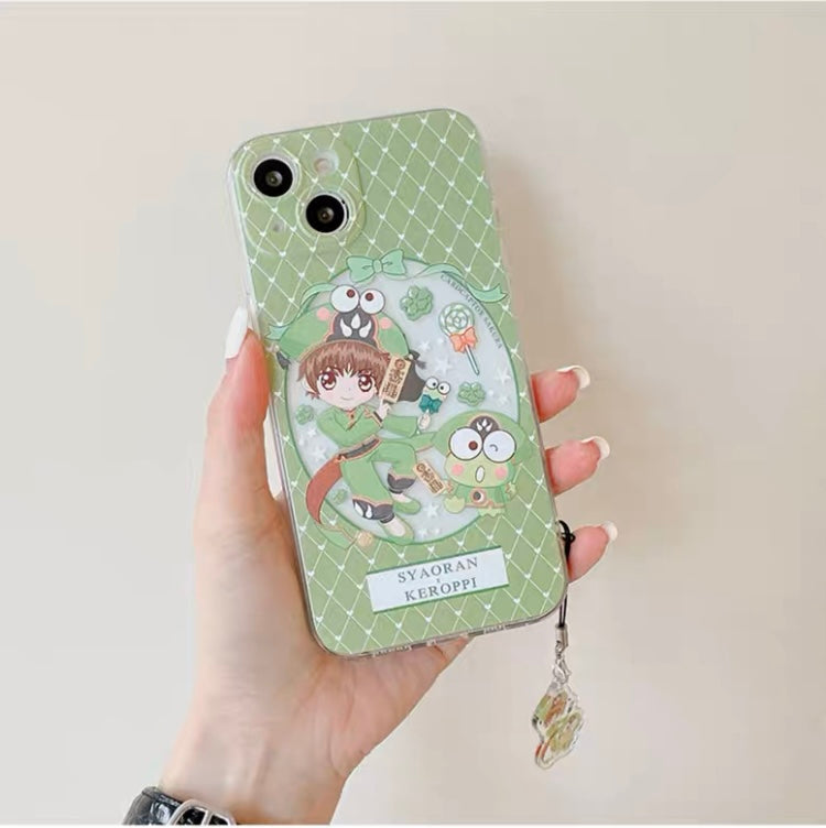 Japanese Cartoon CardCaptorSakura Cafe Maid Laser Version with KT MM KP iPhone Case 6 7 8 PLUS SE2 XS XR X 11 12 13 14 15 Pro Promax 12mini 13mini KawaiiGiftLand