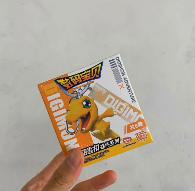 Digimon Adventure Digital Monster Keychain I Agumon Gabumon Piyomon Gomamon Palmon Patamon Tentomon Tailmon - Figures Toy Collections Bag Charm Mystery Blind Box KawaiiGiftLand