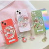 Japanese Cartoon CardCaptorSakura X Sanrio Cafe Maid Laser Version | Helo Kitty My Melody KeroKeroKeroppi - Phone Case Samsung Galaxy S26 S25 S24 S23 S22 S21 FE Ultra Edge