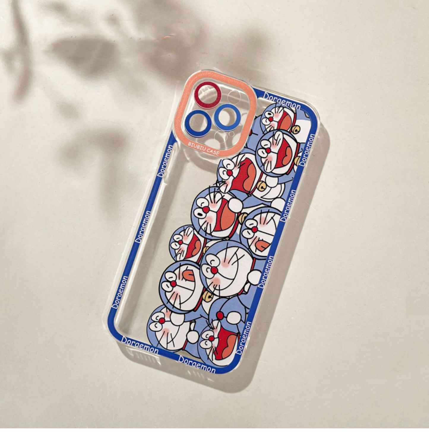 Japanese Cartoon Full Blue Robot Cat Doraemon iPhone Case 6 7 8 PLUS SE2 XS XR X 11 12 13 14 15 16 Pro Promax 12mini 13mini KawaiiGiftLand
