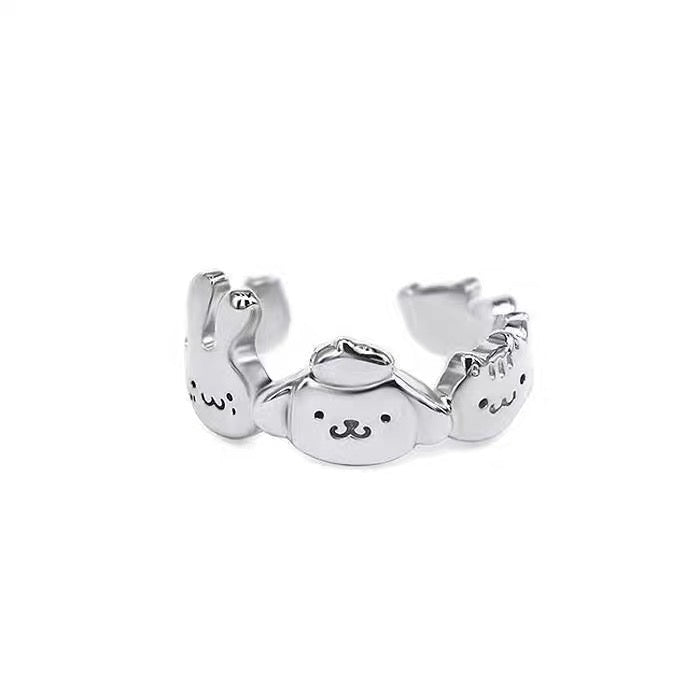 Sanrio Pompompurin 925 Sterling Silver Ring Gold & Silver with Ring Box KawaiiGiftLand