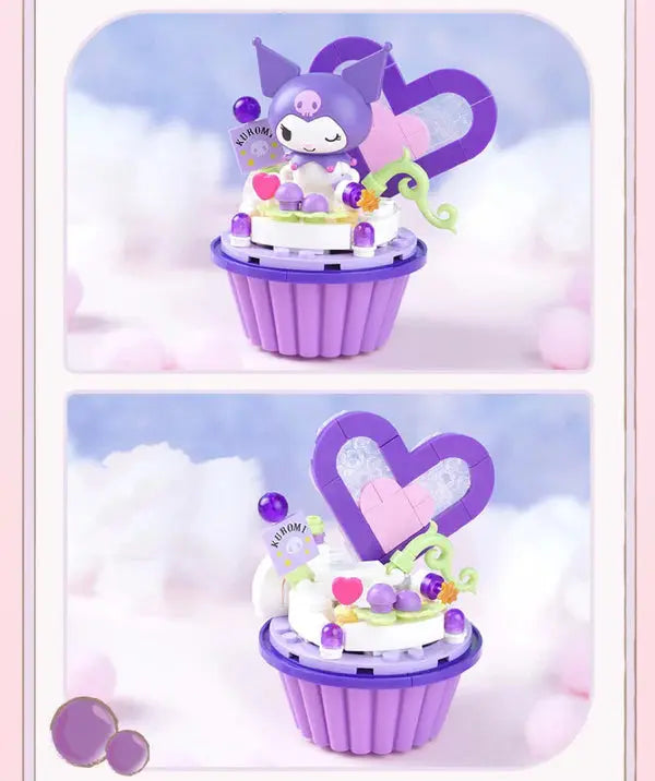 Sanrio Kuromi Dessert Grape Cake Building Blocks Toy Collections