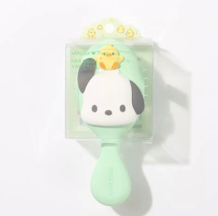 Sanrio My Melody Kuromi Cinnamoroll Pochacco with Friend Mini Paddle Brush Comb KawaiiGiftLand