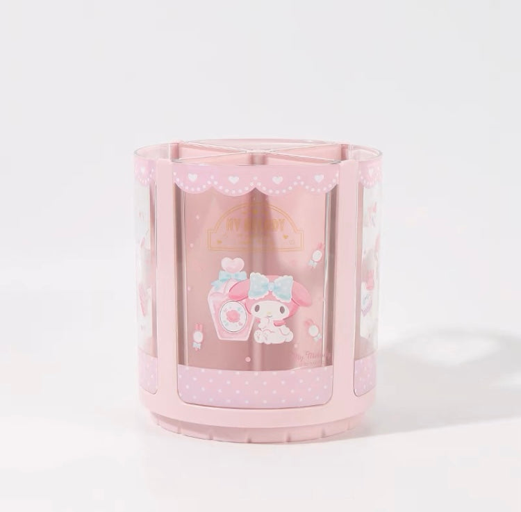 Sanrio My Melody Kuromi Cinnamoroll Spin Pen Holder Stationery Stand KawaiiGiftLand