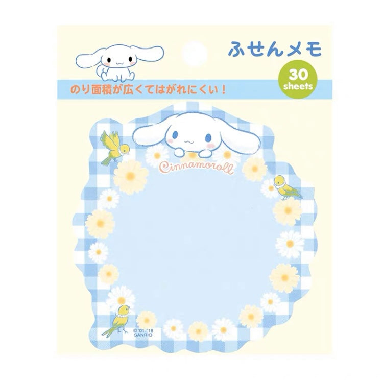 Sanrio Japan Mini Memo Pad Part 2 | Hello Kitty My Melody Kuromi Little Twin Stars Cinnamoroll Pompompurin Pochacco Keroppi Gudetama - 30Sheets KawaiiGiftLand